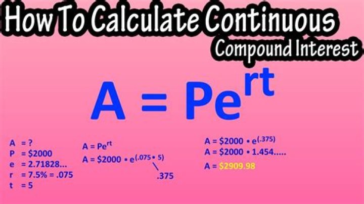 $A = Pe^{rt}$? How do I properly calculate this?