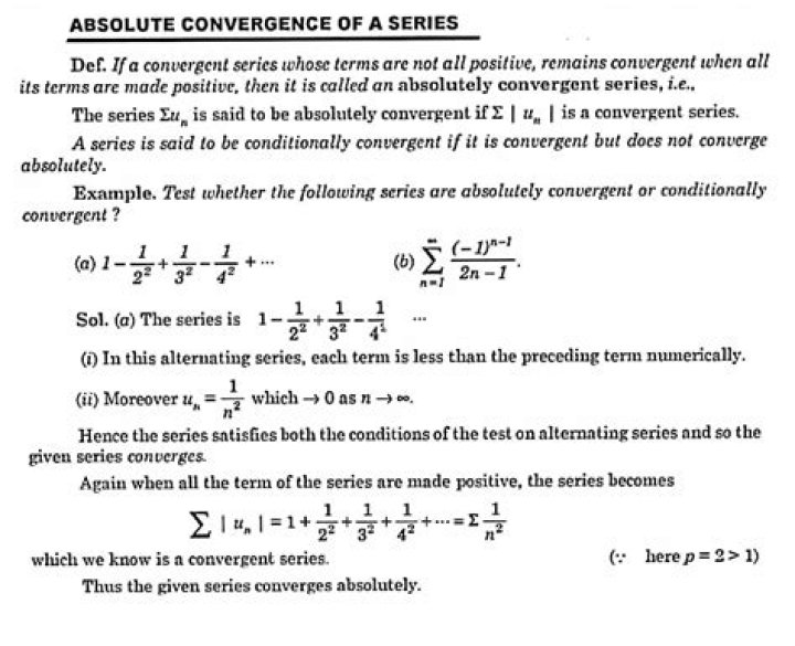 Absolute convergence of an infinite complex series