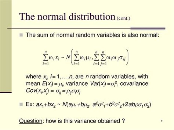 Are any linear combination of normal random variables, normally distributed?