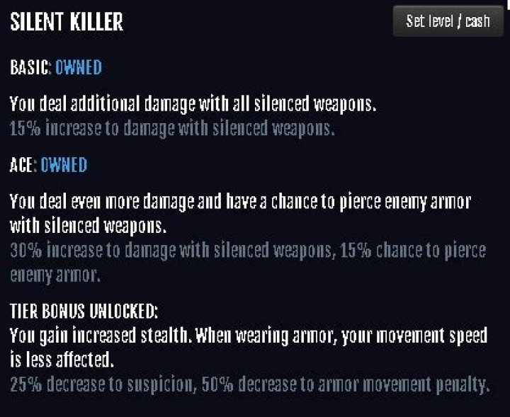 Are the bonuses from Silent Killer cumulative?
