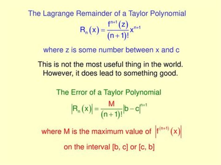 Calculating Lagrange error of a Taylor polynomial approximation