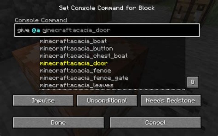 Command to get items back