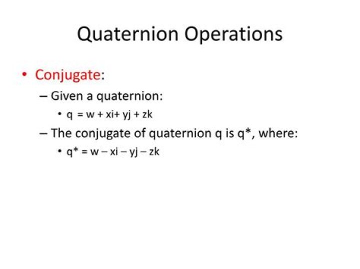 Conjugate of unit quaternion
