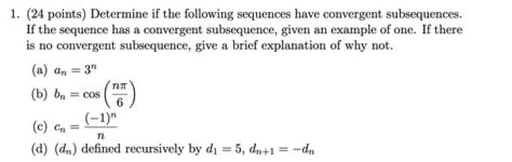 Convergent subsequences
