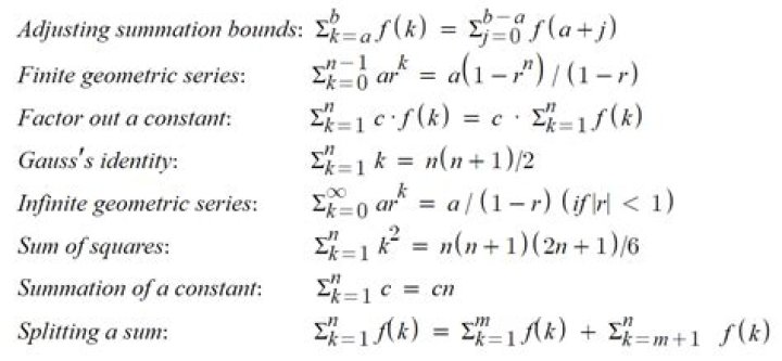 Definition of a finite series