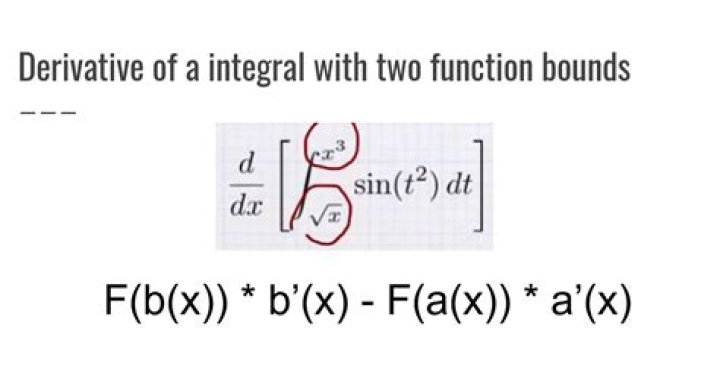 Derivative of Integral with variable bounds
