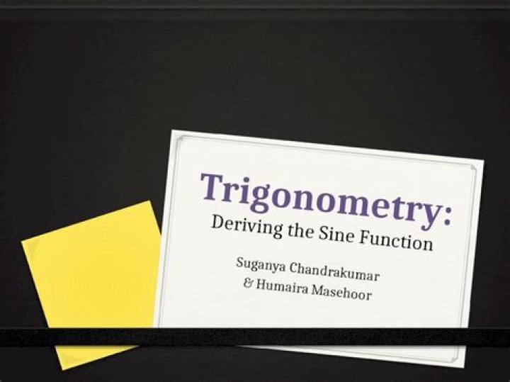 Deriving the sine function