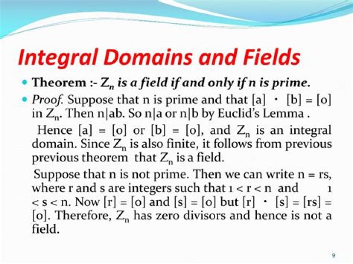 Difference between Integral Domains and Fields.