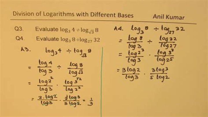 Dividing logs with same base