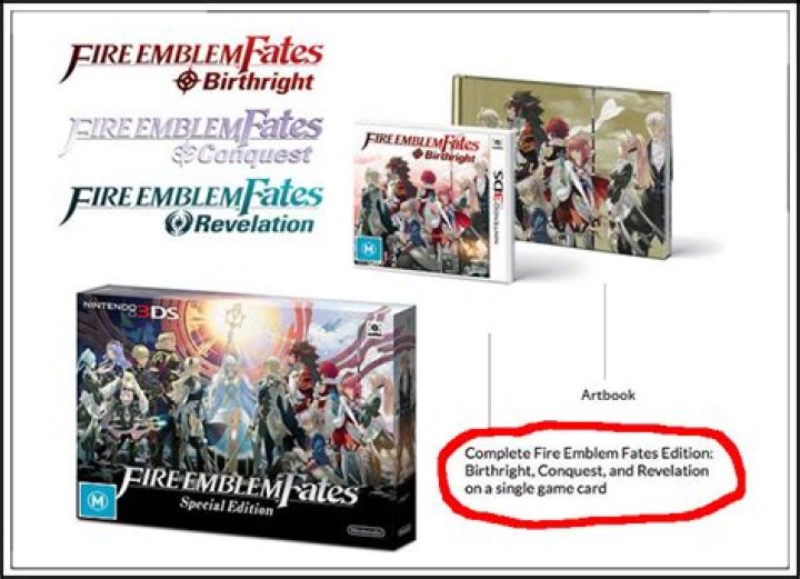 Does the special edition of Fates have all games stored on a single cartridges, or on different ones?