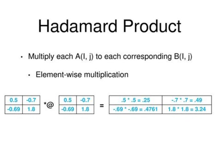 Element-wise multiplication or Hadamard product