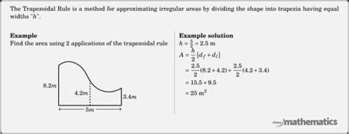 Estimate the volume of a shape using the trapezoidal rule.