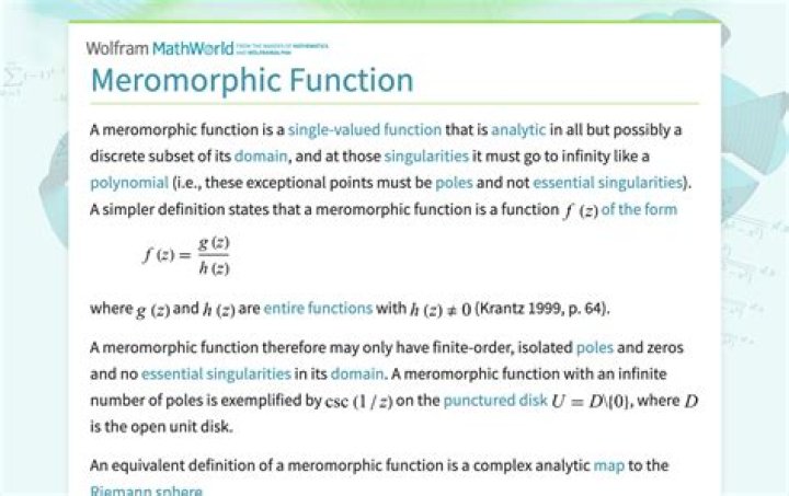 Example of a meromorphic function in $\mathbb{C}$ but not in $\mathbb{C}_{\infty}$