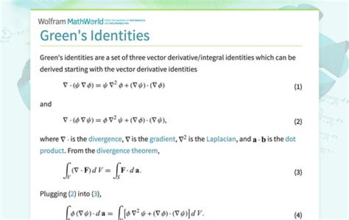 Green's first identity