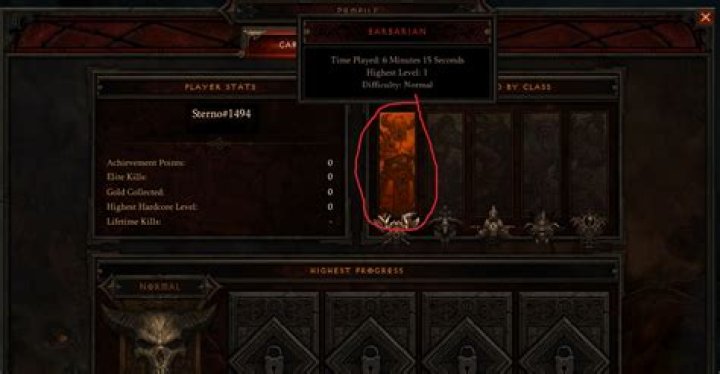 How can I check the total played time of a character?