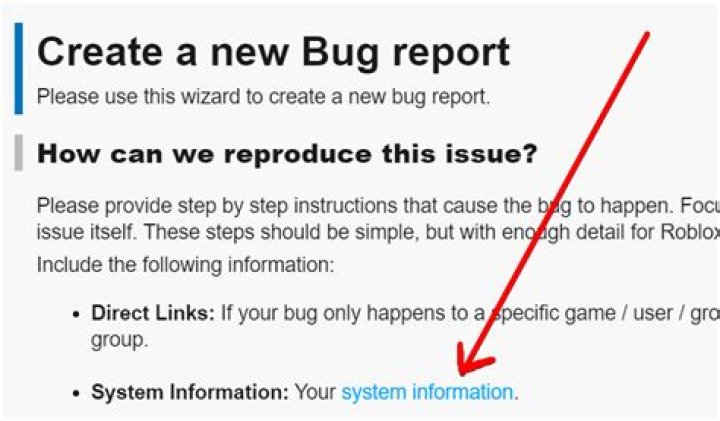 How can I report a Roblox bug?
