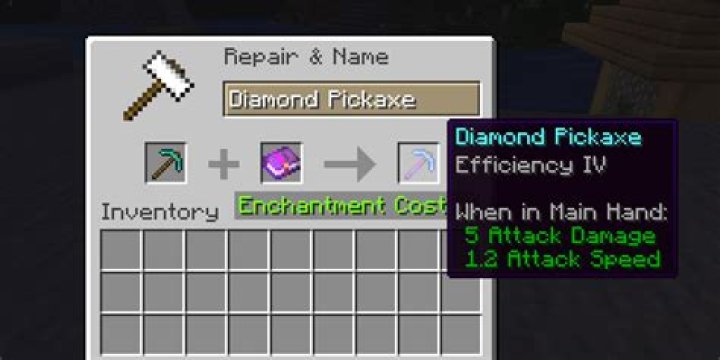 How can you make an infinity efficiency pickaxe using commands?