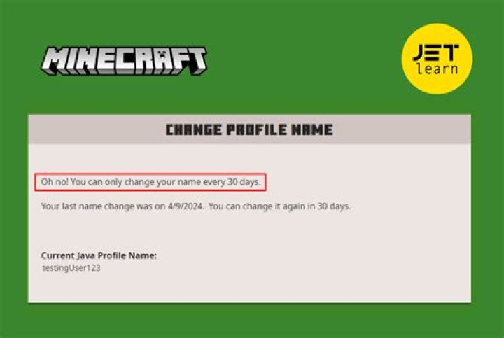 How do I change my Minecraft username during the 30-day restriction?