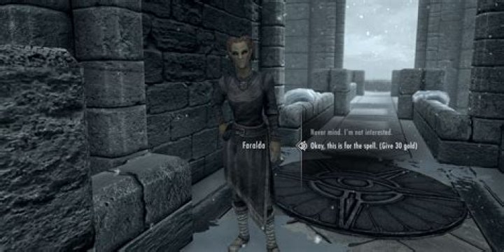 How do I demonstrate the fear spell to Faralda?