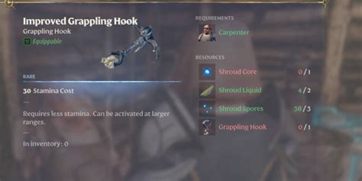 How do I disengage the grappling hook?