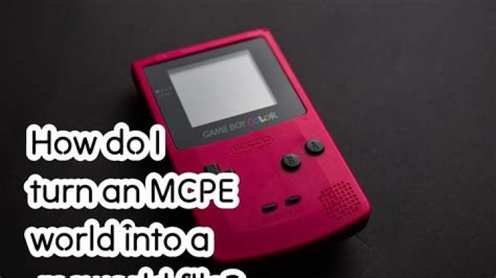 How do I turn an MCPE world into a .mcworld file?