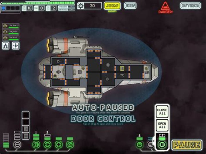 How do you open doors on FTL for iPad?