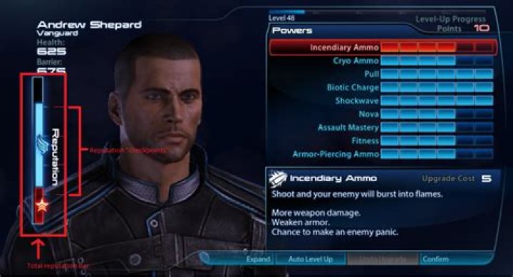 How does Reputation work in Mass Effect 3?