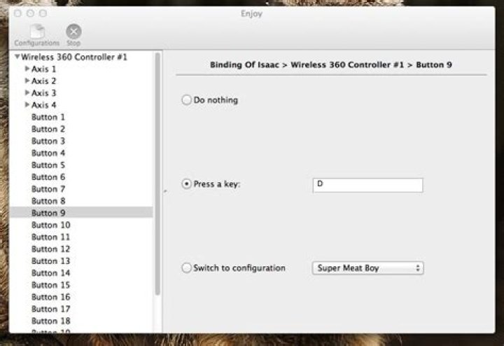 How to setup the joypad for Binding of Isaac?
