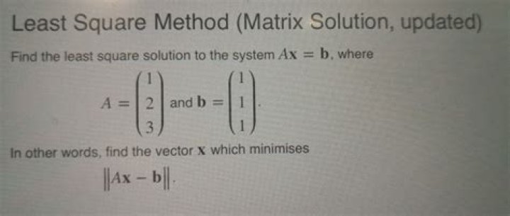Least-squares solution to a matrix equation?