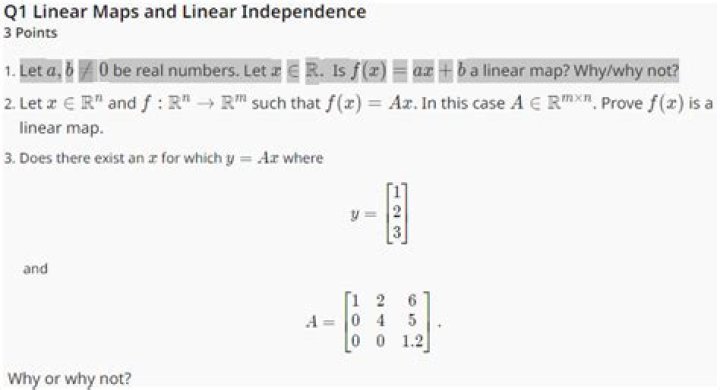 Linear maps and Linear independence