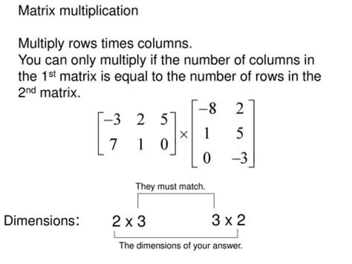 Matrix multiplication of columns times rows instead of rows times columns