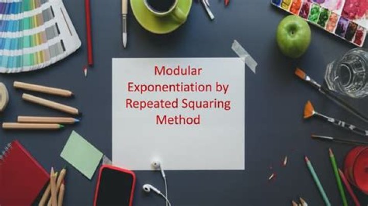 Modular exponentiation by repeated squaring