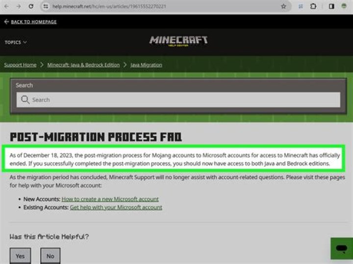 My friend is unable to migrate his minecraft account