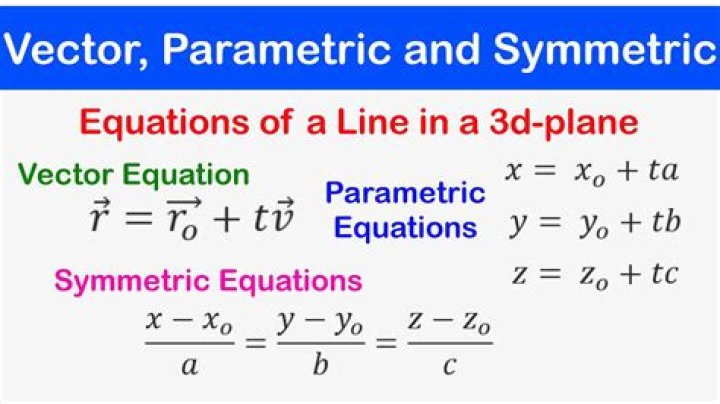 Parametric form of a line in 3D