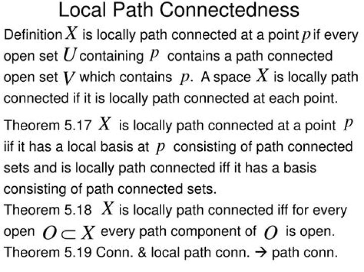 Path connectedness and locally path connected