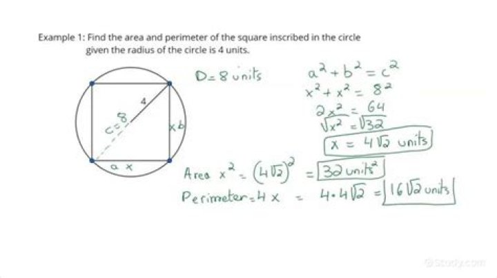 perimeter of square inscribed in the triagle