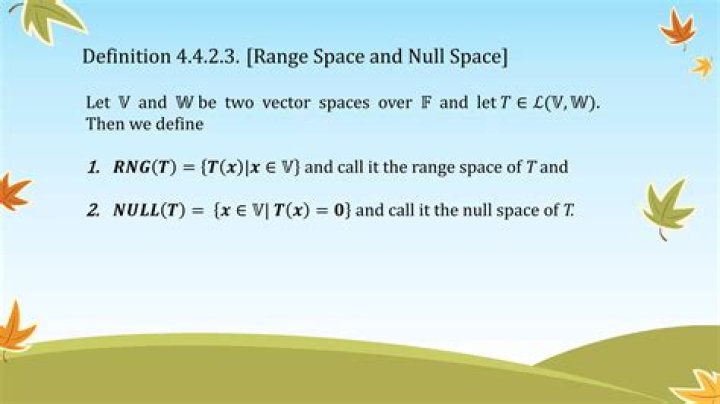 Range of A and null space of the transpose of A