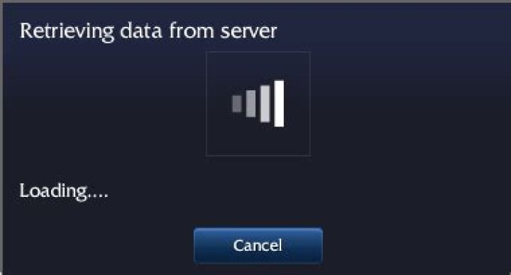 Retrieving data from server/ Unknown error