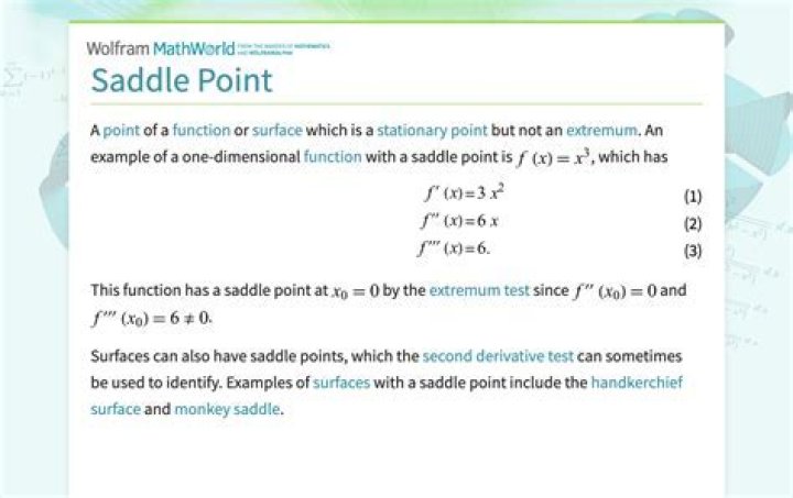 Saddle point or not?