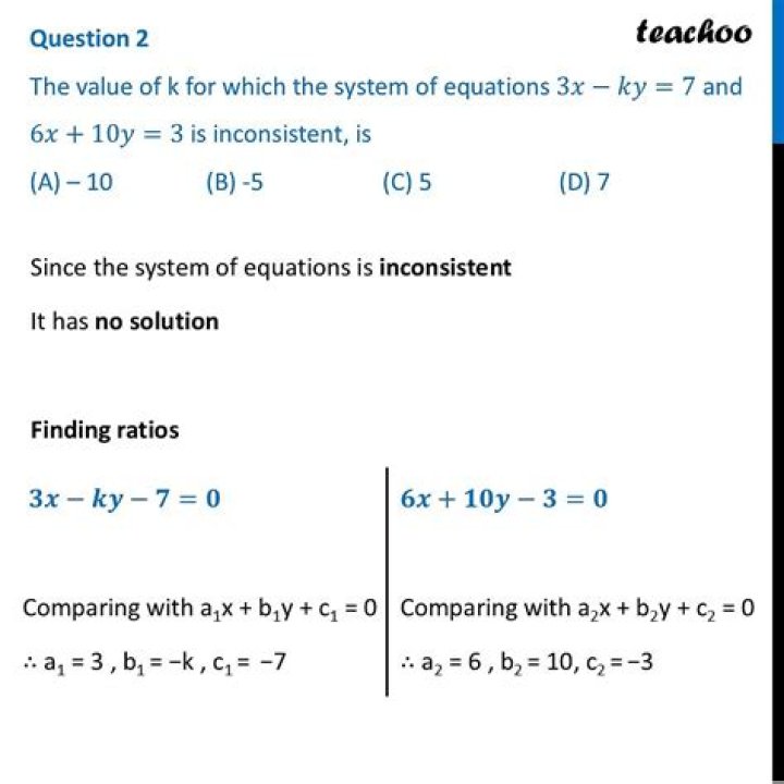 Showing that a system of equation is inconsistent