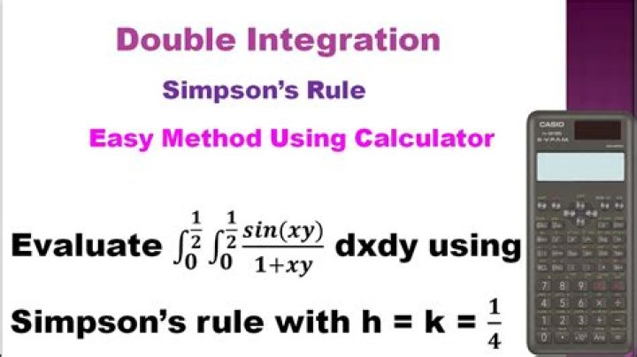 Simpson's Rule for Double Integrals