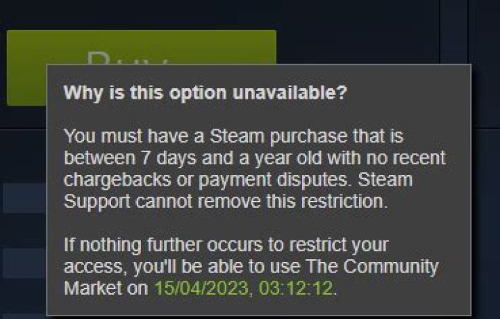 Steam Restriction