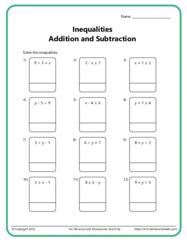 Subtraction of inequalities