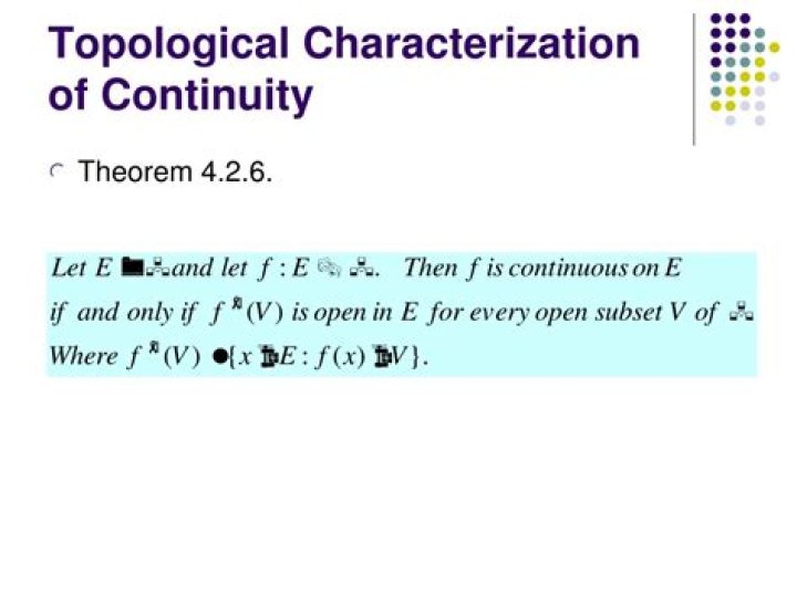 Topological Definition of Continuity