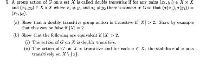Transitive group action