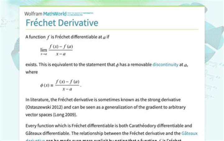 Understanding the Frechet derivative