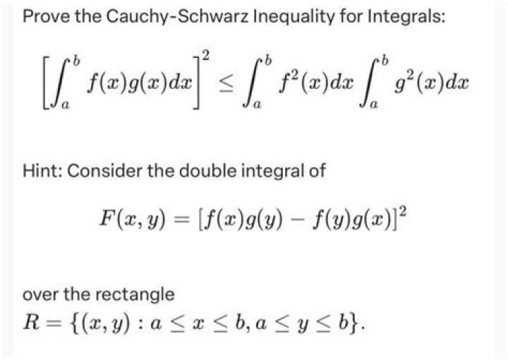 Using Cauchy's Inequality to prove a function's second derivative is zero