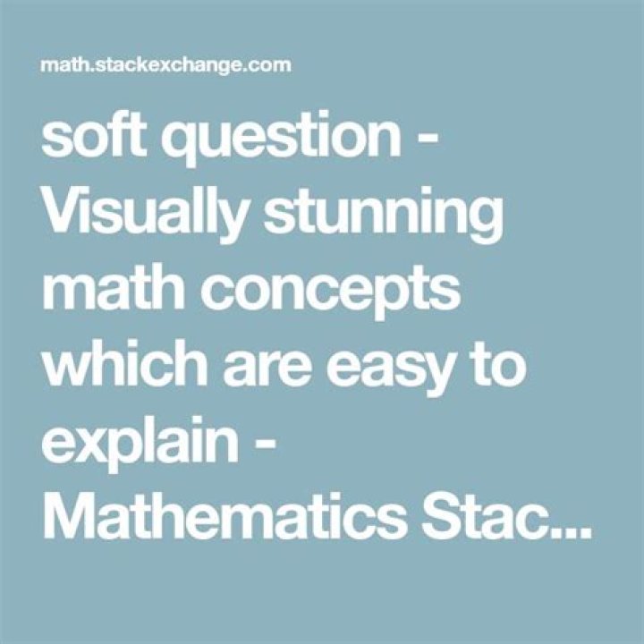 Visually stunning math concepts which are easy to explain