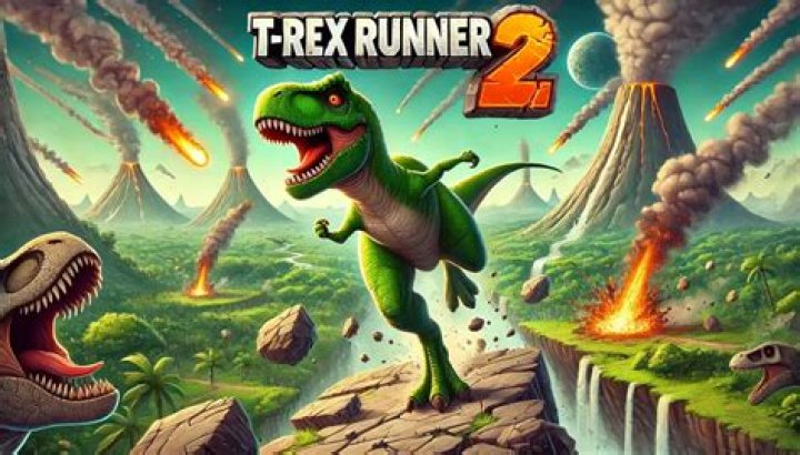 What's the deal with the cake in T-Rex Runner (Downasaur)?