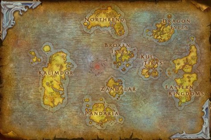 What do the numbers after area names mean in World of Warcraft maps?